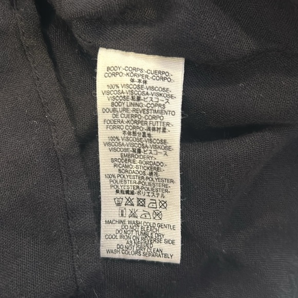 Free People Oxford Black Embroidered dress, Size Small - Picture 9 of 9